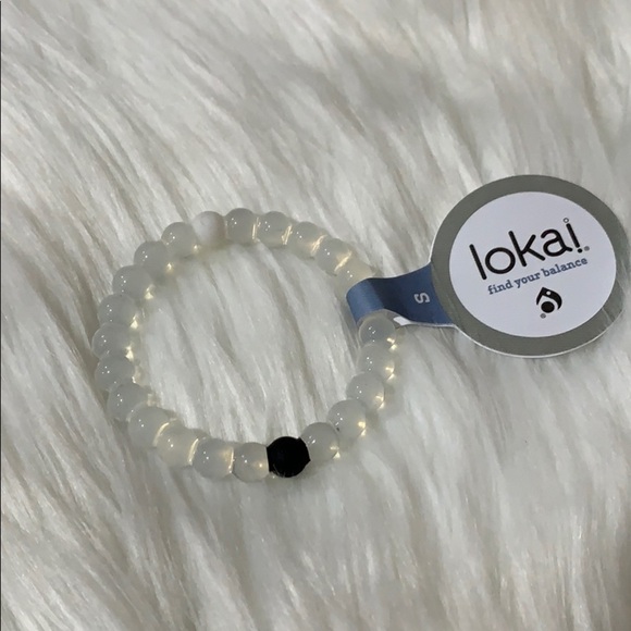 Lokai Bracelet Clear with white and black Size S - Picture 1 of 2